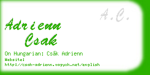 adrienn csak business card